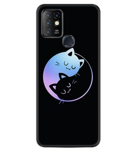INFINIX Hot 8 9 10 11S Hot 10 Play 10T Kılıf Desemli Silikon Love Cats 1604