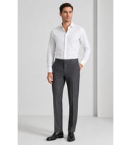 Premium Mikro Desenli Erkek Kumaş Kuş Gözü Pantolon Mc321-Füme