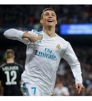 REAL MADRİD Cristiano Ronaldo 7 2017-2018 Kiev Şampiyonlar Ligi Özel Tasarım Uzun Kol Forması  BEYAZ / CR7