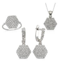 Gümüş Altıgen Bayan Set (Standart)