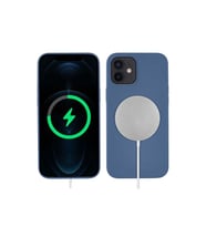 Apple iPhone 12 Mini Uyumlu Kılıf Zore Silksafe Wireless Kapak (Mavi)