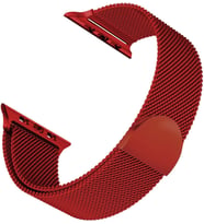 Apple Watch Series 8 41mm için Kordon Luxe Metal Twist Koyu Kırmızı [Watch Series 8 41mm ile Uyumlu Kordon - Kırmızı]