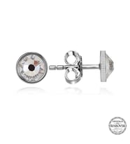 Swarovski Crystal Taşlı Gümüş  Çivili Kadın Küpe
