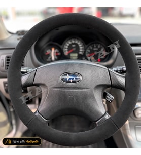 Subaru Forester Dikme Direksiyon Kılıfı Alcantara Süet Monza Black SG X-XS-XT-2002-2008