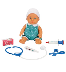 Dollz n More Bebelou The Doctor's Bebek Seti 32 Cm Mavi