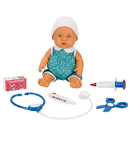 Dollz n More Bebelou The Doctor's Bebek Seti 32 Cm Mavi