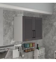 Kenzlife hazır mutfak dolabı kıvırcık60 gri mod2 60*080*32 mebran kapak suntalam gövde