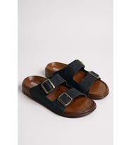 Witta 55201 Rahat Tabanlı Unisex Yazlık Günlük Hafif Tokalı Terlik (Siyah)