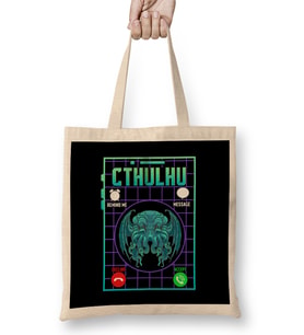 Funny The Call Of Cthulhu Dark Occult Goth Pun Bez Çanta Uzun Saplı