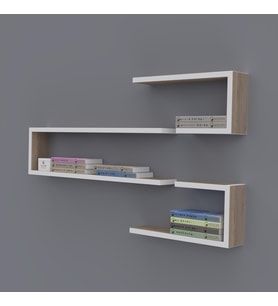 Kenzlife kitaplık nevres 060*100*20 crd duvar rafı