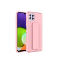 Samsung Galaxy M22 Uyumlu Kılıf Zore Qstand Kapak (Pembe)