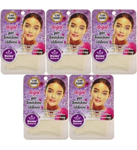 Derma Naturel Bambu Yüz Temizleme Eldiveni MS-32 (5 Li Set)