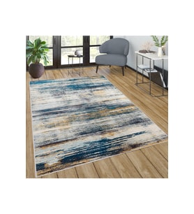 Rovigo Home Dijital Baskı Yıkanabilir Kaymaz Taban Salon Halısı RVG0596 (Mavi)