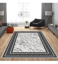 Eliana Home Dijital Baskı Yıkanabilir Kaymaz Taban Salon Halısı Ve Yolluk LN176-FNL483 (Siyah)