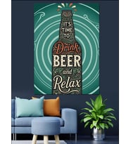 Bira Şişesi Pop Art Dekoratif Kanvas - Mdf Ahşap Tablo