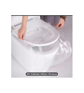 Klozet Kapağı Kılıfı Hijyenik Seyahat Tek Kullanımlık Klozet Wc Örtüsü 50 Adet