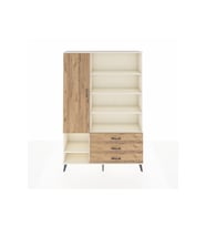 Arges Gardrop 9 Raflı 3 Çekmeceli Tek Kapaklı  132x30x195 Aytaşı-Çam