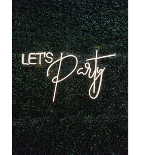 lets party neon led tabela(60x34cm)