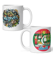 Maldivler Kupa Bardak 2 Adet Seyahat Hatıra Maldives Mug (Karışık)