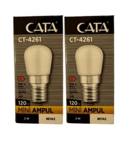 Cata CT-4261 2W 6500K (Beyaz Işık) E14 Duylu Mini Led Ampul (2 Adet)
