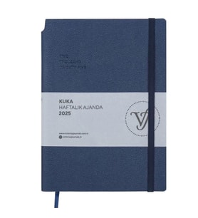 VICTORIA'S JOURNALS 124-1431 14X20,5 KUKA HAFTALIK AJANDA A5 - LACİVERT