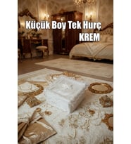 Çeyizlik Küçük Tek Hurç Çiçekli, Kadife Tek Hurç Çeyizlik Dantelli Hurç, Küçük Boy Hurç
