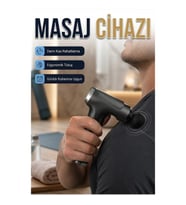 3200R/Dak Mini Masaj Tabancası 6 Hız Kademeli 4 Başlıklı Kas Masaj Cihazı