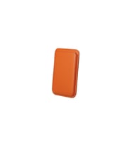 Apple iPhone 12 / 13 / 14 / 15 / 16 Serisi ile Uyumlu Deri Cüzdan Magsafe (Turuncu)