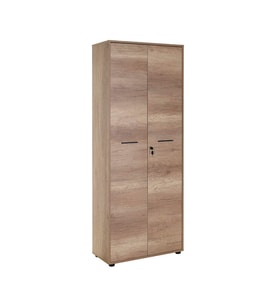 Adore Mobilya Newyork 5 Raflı Tam Kapaklı Kilitli Kitaplık -Açık Ceviz(Tori) 72x187x34 cm (GxYxD)