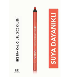 Işıltılı Kalıcı Göz Kalemi (TURUNCU) - Extreme Tattoo Gel Pencil - 008 Orange Pop - 8682536041157