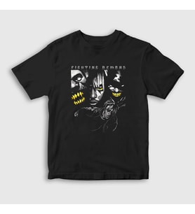 Presmono Unisex Çocuk Siyah Fighting Demons Juice Wrld T-Shirt 302601tt