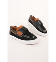 Muggo RABİDS Cırtlı Desenli Günlük Çocuk Sneaker Spor Ayakkabı (Siyah)