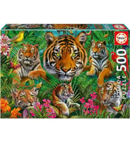 Educa Puzzle - 500 Parça Kaplan Ormanı Puzzle - 19902 - Tiger Jungle