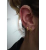 Gümüş 9mm taşsız sarı halka küpe