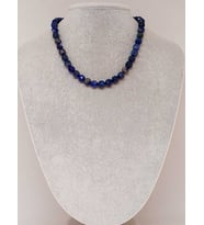 Lapis Taşı Faset Kesim Kolye 8mm (klipsli)
