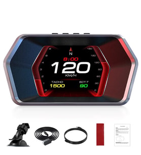 Ally P17 HUD OBD2 &amp; GPS Çift Sistemli Araç Bilgisayarı Dijital Kilometre Su - OVRLAU3335-6