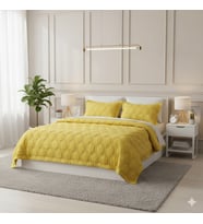 VNL STAR ÇİFT KİŞİLİK YATAK ÖRTÜSÜ HARDAL