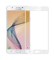 Galaxy J7 Prime Ekran Koruyucu Ekranı Tam Kaplayan Düz Cam Ekran Koruyucu (Beyaz)
