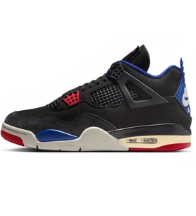 Nike Air Jordan 4'Rare Air' Retro Leather Mens Sneaker Hakiki Deri Erkek Günlük Spor Ayakkabı Siyah