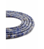 Sodalit Doğal Taş Parlak Silindir Kesim 5x8mm Dizi [AA]