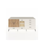 Kronos Konsol 4 Raflı 7 Çekmeceli 2 Kapaklı 220x59x99 Aytaşı-Çam/Aytaşı