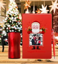 Yılbaşı İçin Kişiye Tasarım Özel Defter Kalem & Termos Mug Hediye Seti