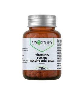 Vitamin C 500mg Takviye Edici Gıda 60 Kapsül
