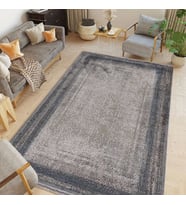 Halıca Parma 2491B A35-75 Mavi/Gri 200X290 5,8M2 Modern Serpme Desen Bambu Halı