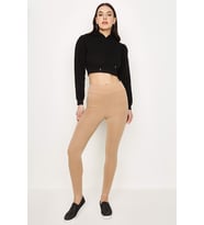 Kadın Nude Fit Tayt (Krem)