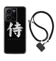 Vivo Y35 Kılıf Resimli Boyun Askılı İpli Desenli Silikon Samurai 1340
