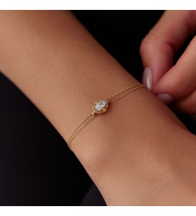 14 Ayar Altın Vintage Bileklik 17+2 cm YENİ