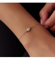 14 Ayar Altın Vintage Bileklik 17+2 cm YENİ