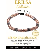 Sertifikalı Fasetli AAA+ Terahertz ve Sitrin Taşı Bileklik – İnce Model Refah ve Başarı (Çok Renkli)