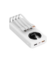 S-link IP-G220 20000mAh PD20W+QC3.0 Dahili Kablolu Beyaz LCD Taşınabilir Pil Şarj Cihazı Powerbank